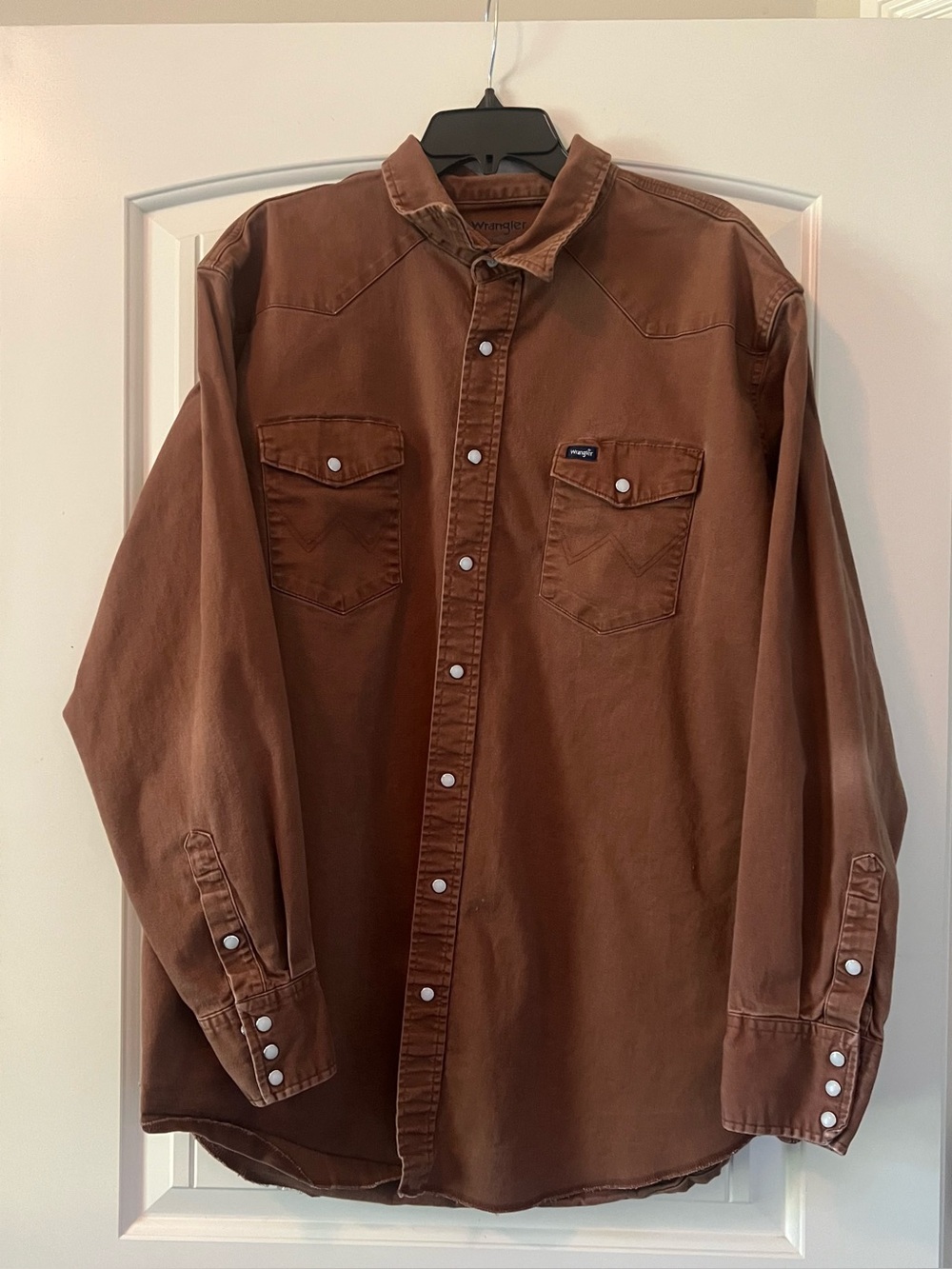 Wrangler 3XT Premium Performance Advanced Comfort Brown Western Pearl Snap Shirt